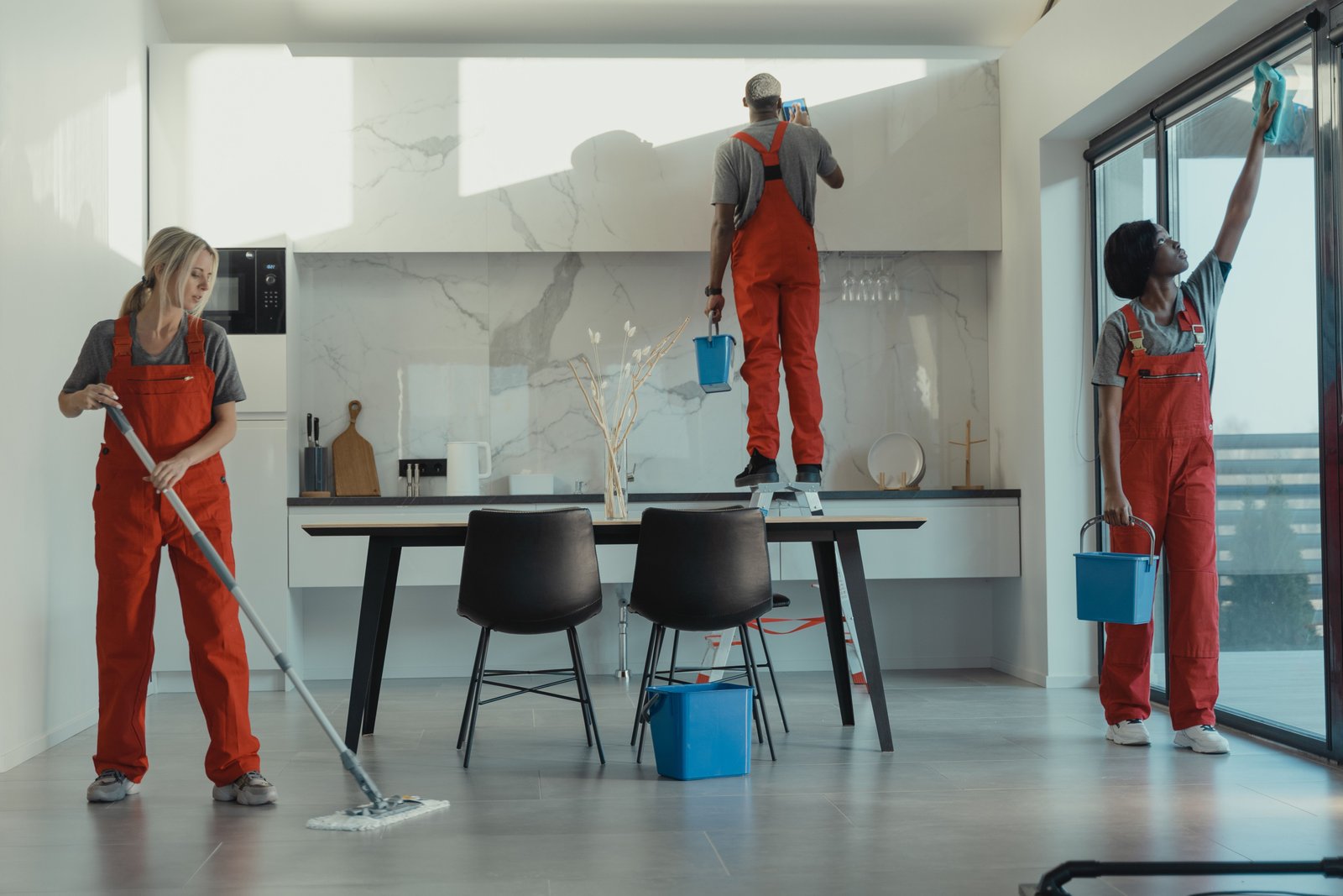 Professional cleaner caring for a home